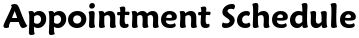 Appointment Schedule